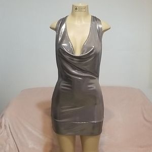 Marciano, metallic halter tunic/dress, size XS